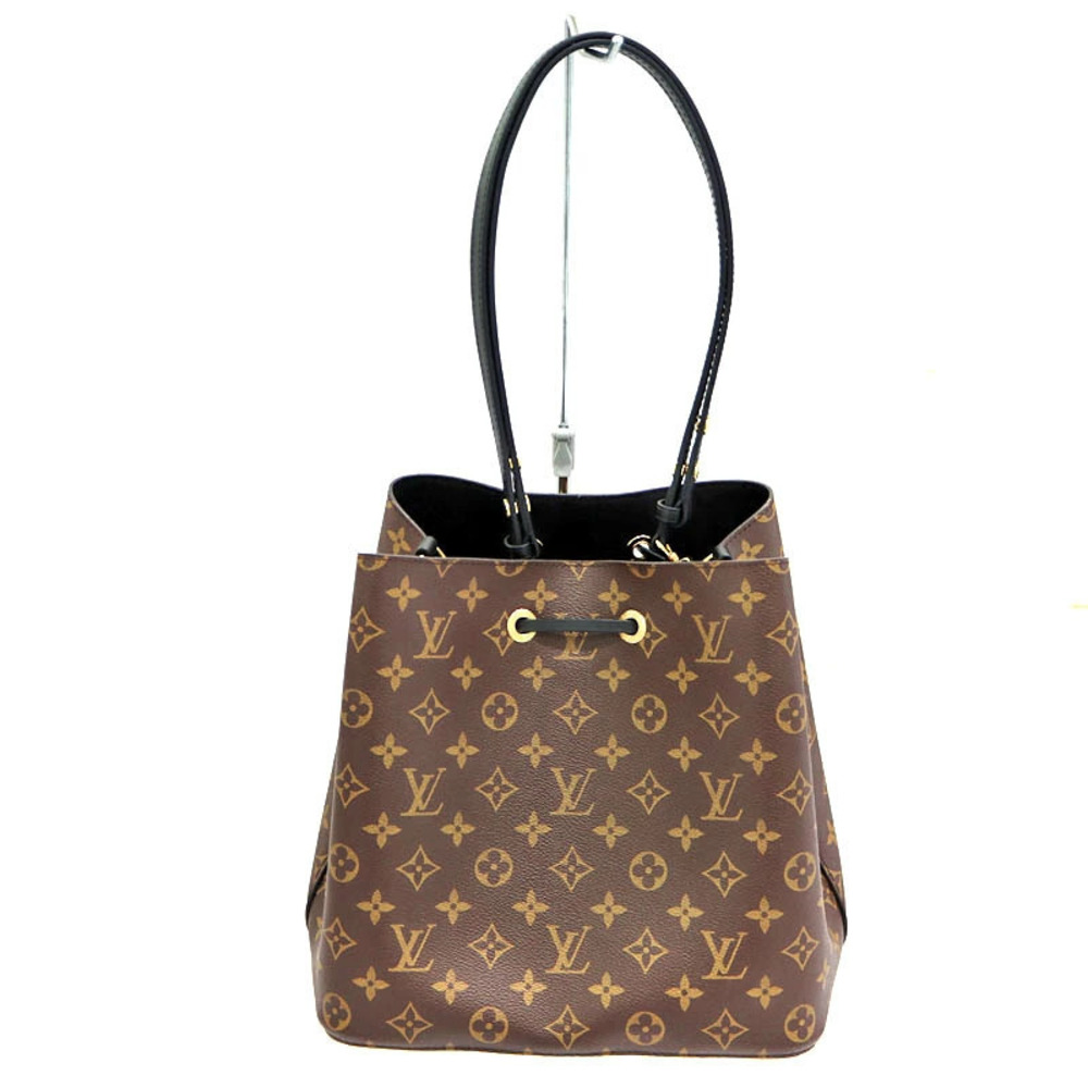 Louis Vuitton NeoNoe Bag Monogram Brown Shoulder Black